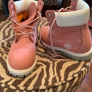 Size 5 Lightly Worn Pink Timberland Boots